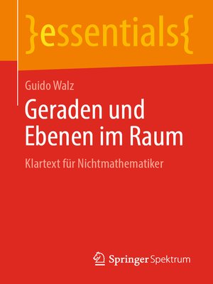 cover image of Geraden und Ebenen im Raum